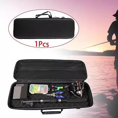 Fishing Rod Reel Bag Travel Carry Case EVA Lightweight Sturdy Gear Container • $52.53