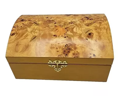 Large Mele & Co Oriental Rose Wooden Domed Lid Jewellery Box • £45