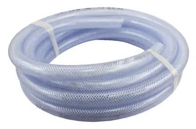 £22.95 • Buy PVC Clear Braided Hose Reinforced Food Grade Water Pipe Liquid Oil Tube