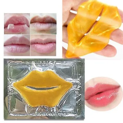 24kGold Lip Mask Collagen Anti-Aging Pad Nourishing Hydrating Peel Off X 6 • £3.99