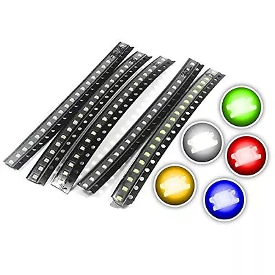 Chanzon (5 Colors X 20 Pcs 100 Pcs) 0603 SMD LED Diode Lights Assorted Kit (Mini • $12.75