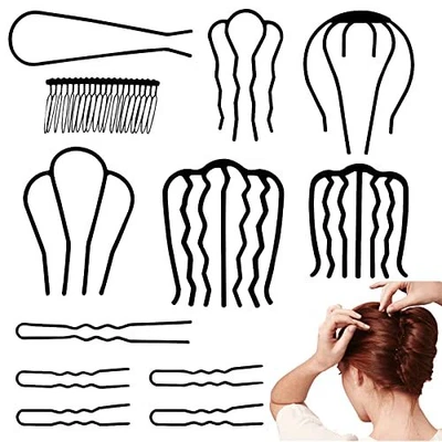 $20.17 • Buy 12Pcs Hair Stick For Updo Bun French Twist Hair Tool U Hair Pins Metal Hair 