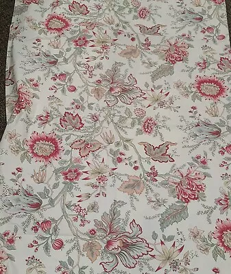 Pottery Barn Palampore Jacobean Red Beige Green Floral Shower Curtain 72” • $49.99