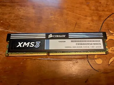 Corsair XMS3 Series 2GB CMX6GX3M3A1600C9 DDR3 1600 PC3 12800 Desktop RAM Memory • £3.95