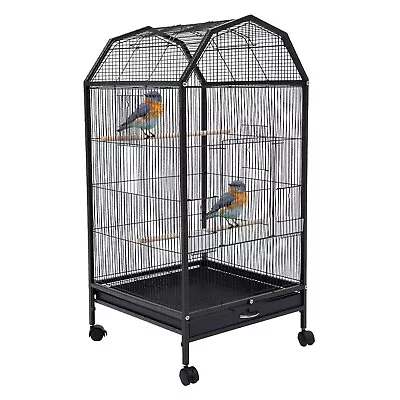 39.9  Large Bird Pet Cage Large Play Top Parrot Finch Cage Macaw Cockatoo 5-Door • $70.15