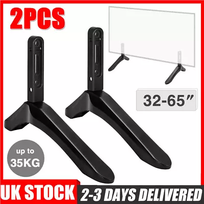 Heavy Duty TV Stand Leg Base Table Desk Top Pedestal Mount 32-65  For Samsung LG • £16.93