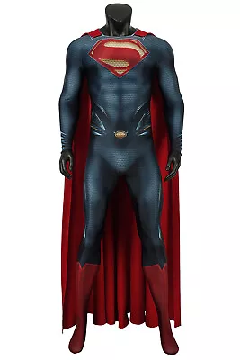 Superman Man Of Steel Clark Kent Printed Jumpsuit Costume Cosplay Halloween • $156.97
