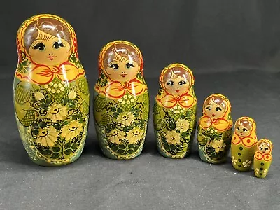 Matryoshka Nesting Dolls 6.5  6 Pc. Golden Empresses Hand Made Set Russian • $59.90