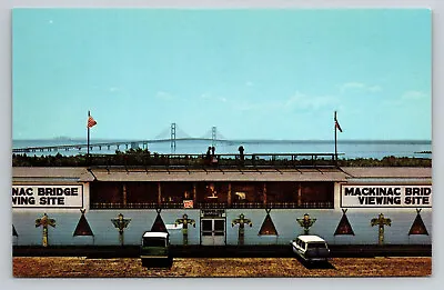 Mackinac Bridge Michigan Traveler's Market Ford Bronco MI Postcard • $6.35