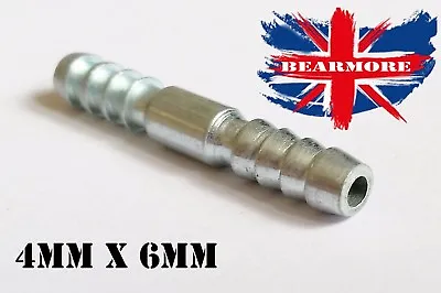 4mm To 6mm Connector Reducer  Barbed Joiner Hose Pipe Union Water Air Fuel Gas • £4.55