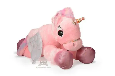 Giant Pink Unicorn With Wings Plush Toy Large 100 CM Cuddly Super Soft Gift • £26.99