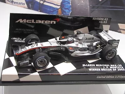 MINICHAMPS /F1  2005 McLAREN MP4-20 - J-P MONTOYA - 1/43 SCALE MODEL CAR • $49.77