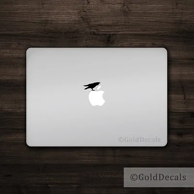 Raven - Mac Apple Logo Laptop Vinyl Decal Sticker Macbook Animal Crow Bird Cute • $3.97