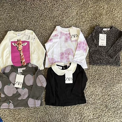 Zara Baby Girl Animal Print Long Sleeve Shirt Lot Size 9-12 Months  • $40