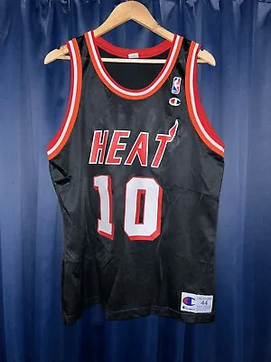 $95 • Buy Vintage Champion Miami Heat Tim Hardaway Jersey!! Size 44 Large