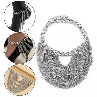 Multi Layer Tassel Anklet Alloy Fashion Exaggerated Cuban Link For Nightclub • $16.37