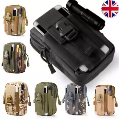 Tactical Waist Bag Utility Pack Military Wallet Molle Multi Purpose Belt Pouch • £6.99