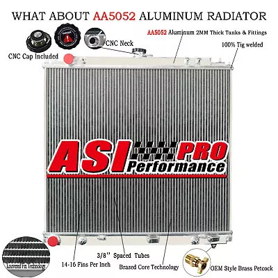 3Core Aluminum Radiator For 2005-2012 Nissan Navara D40 Pathfinder R51 YD25 2.5. • $279