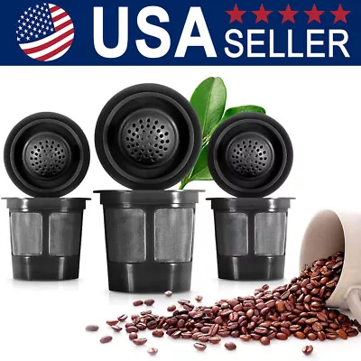3 Pack Black K-Cup Reusable Replacement Coffee Filter Refillable Pod For Keurig • $7.99