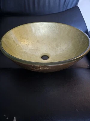 Small Cloakroom  Waste Countertop Basin Round Tempered... • £40