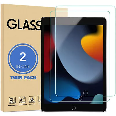 2X Tempered Glass Screen Protector For Apple IPad 10th 9th 8th 7th 6th Gen Air 5 • £3.99