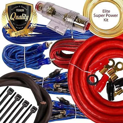 Complete 5 Channels 2500W 4 Gauge Amplifier Installation Wiring Kit Amp PK1 Red • $36.99