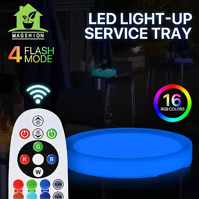 £48.23 • Buy Changing LED Light Up Bottle Service Delivery Party Serving Tray Rechargeable