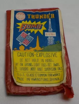 Vintage Rocket Brand Thunder Bomb Flash Fire Crackers Label Bang! Empty Pack • $23.87