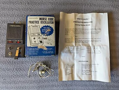 Realistic / Radio Shack Morse Code Practice Oscillator MINT CONDITION AND WORKS! • $54.62