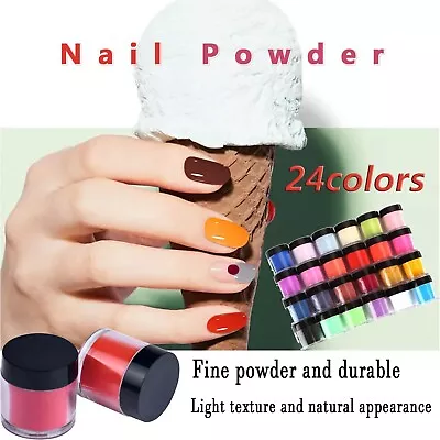  24 Colors 3D DIY Acrylic Nail Art Tips UV Gel Carving Powder • $4.30