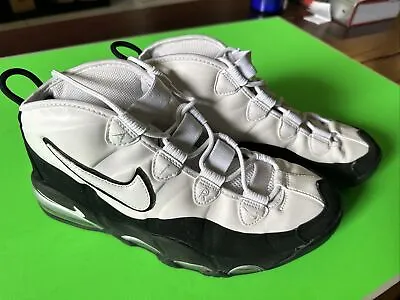 2011 NIKE AIR MAX UPTEMPO 95 WHITE BLACK TEAL BASKETBALL SHOES Sz 10.5 • $200