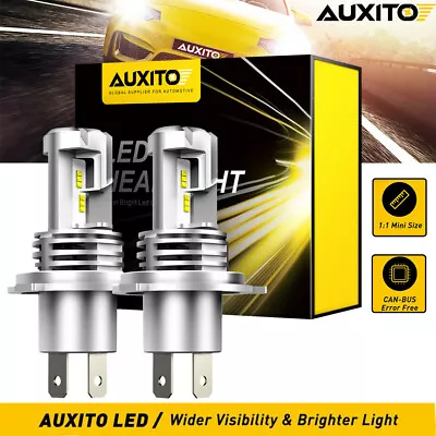 AUXITO H4 9003 LED Headlight Bulb Kit High Low Beam 24000LM Super Bright Canbus • $32.02