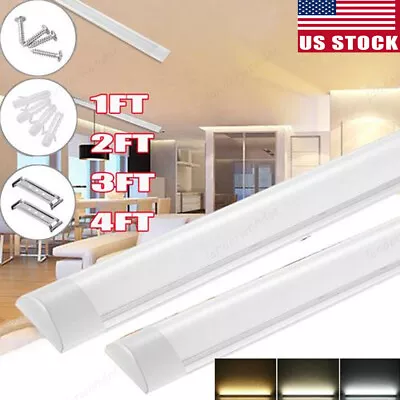 LED Batten Tube Light Shop Lights Workbench Garage Ceiling Fixture 1/2/3/4FT • $54.99