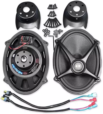 J&M Rokker Black 5x7 Speaker Lid Upgrade Kit 06-19 Harley Davidson Touring FLHX • $379.95