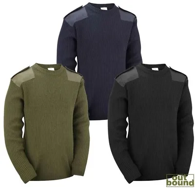 Army Military Combat Style Jumper Commando Pullover Security Winter Sweater Top • £19.49