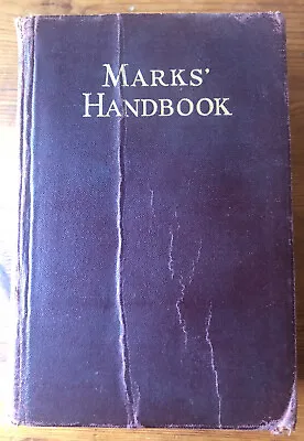 Mechanical Engineers' Handbook (1939) Lionel S. Marks 3rd Edition 8th Printing • $30