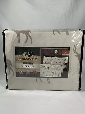 NEW  Mossy Oak King Sheet Set - Elk - Tan On Tan - 4 Piece • $38.25