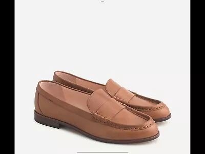 NWOB JCrew Classic Penny Loafer Light Brown Caramel Leather Slip-On Size 9.5M • $69
