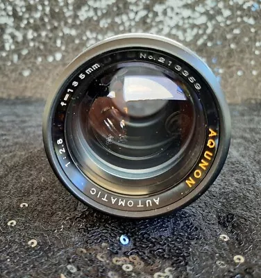 Vintage Aqunon 135mm 1:2.8 AUTOMATIC Camera LENS 213359 Korea Pentax K-Mount EXC • $14.99