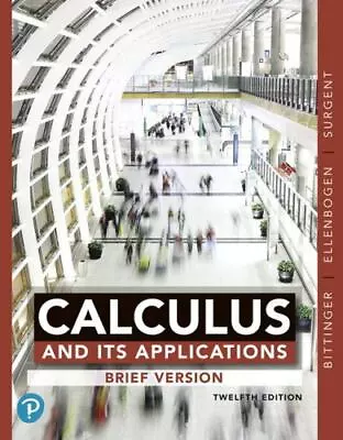 Calculus And Its Applications Brief Version By David Ellenbogen Marvin... • $69