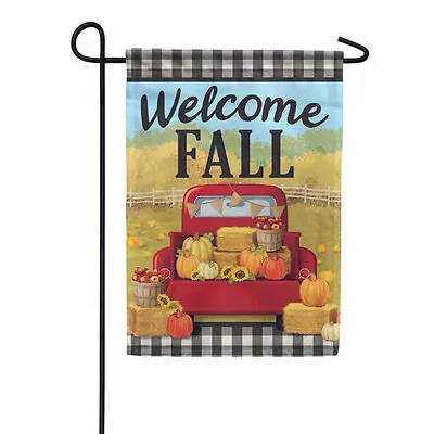 Welcome Fall Sunflower Flower Truck Pumpkin Apple Mini Window Garden Yard Flag N • $8.97