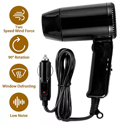 12V Car Styling Hair Dryer 2 Speed Car Hair Blow Dryer With Foldable Mavoz • $34.99