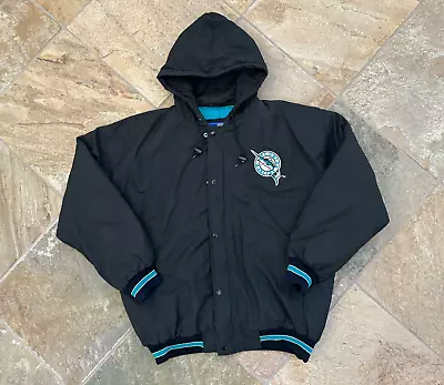 Vintage Florida Marlins Starter Parka Baseball Jacket Size XL • $101.97