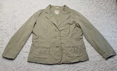 Womens Old Navy Green Blazer Style Two Button Military Utility Jacket Size XL • $17