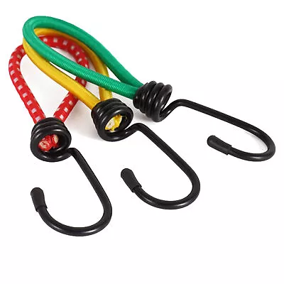 3Pcs Mini Bungee Cords With Hooks Elastic Straps Bungee Cords  For Camping Tent • $9.18