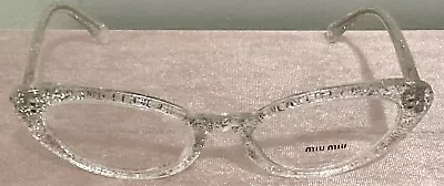 Miu Miu Women’s Optical Glasses Clear Glitter VMU 01S 148-101 (No Case) • £90.26