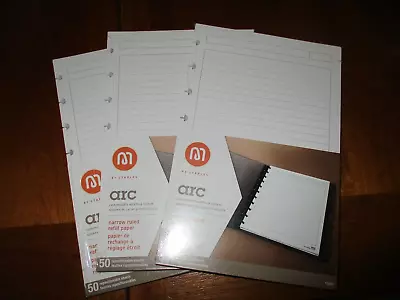 5.5 X 8.5 Paper   Refill Narrow Ruled Mini Binder Paper Arc Staples Lot Of 50x3 • $5.99