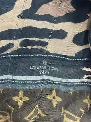 Louis Vuitton Brown / Multi Leopard And Trunk Print Large Scarf/stole • £258.75