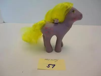 G1 My Little Pony Figure MLP 1986 BIRTHDAY YUM YUM FLUTTER PONY #57 • $8.96
