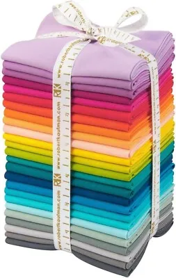 30 Pcs Fat Quarter Bundle Craft Quilting Solids Plain Bright Colors 50 X 75 Cm • $84.99